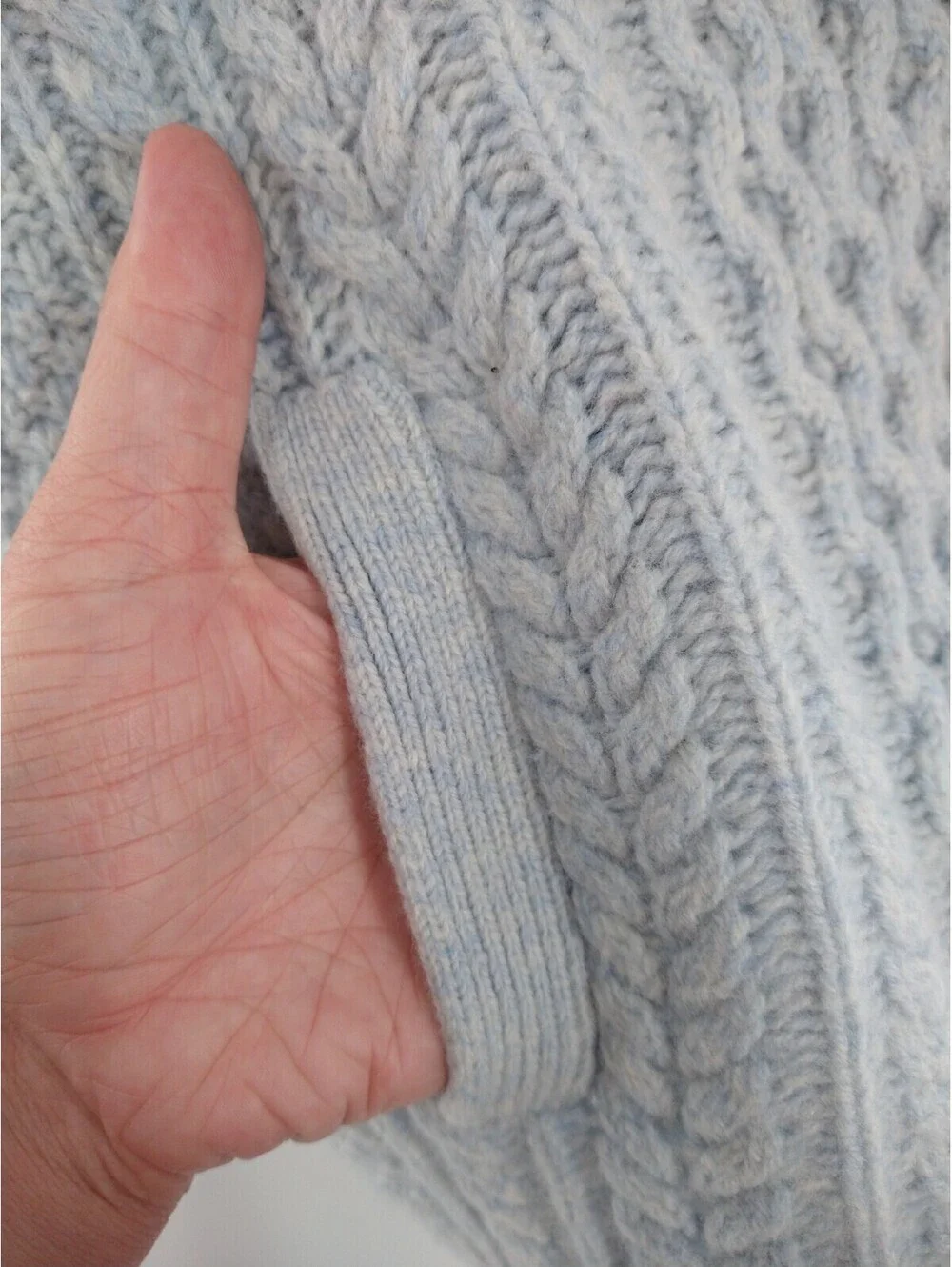J Crew Chunky Knit Sweater Baby Blue XXS 041